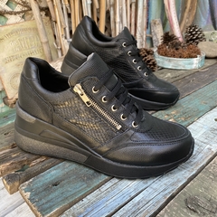 Zapatillas con taco, negras. p02m-2120 en internet