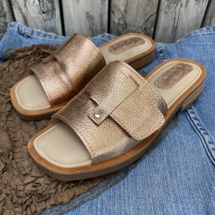 Chinelas ajustables metalizadas rose. p02v-866 - Altas de Olivos