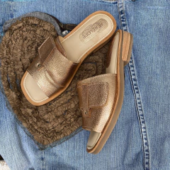 Chinelas ajustables metalizadas rose. p02v-866 - comprar online