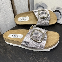 Chinelas birk hebillón rep blanco y gris. -p02v-995