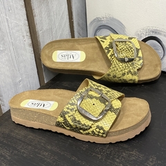 Chinelas birk hebillón amarillo -p02v-995