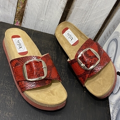 Chinelas birk hebillón rojo -p02v-995 en internet