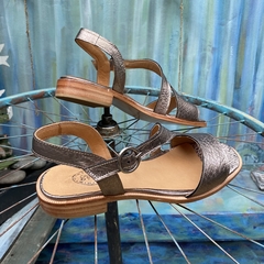 Sandalias metalizadas Peltre -s06v-368B - Altas de Olivos