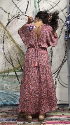Vestido largo con tajo de seda. soyo*69085 - tienda online