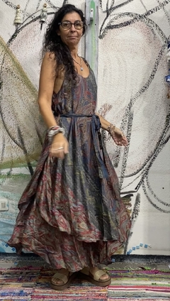 Vestido doble falda de seda . soyo*69087 - comprar online