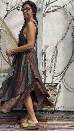 Vestido doble falda de seda . soyo*69087 - Altas de Olivos