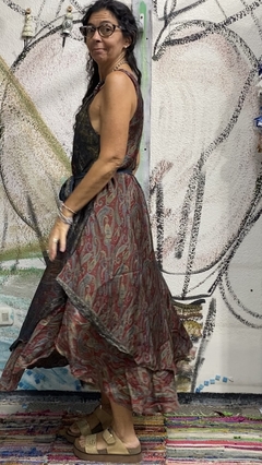 Vestido doble falda de seda . soyo*69087 - tienda online