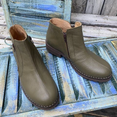 Botineta doble cierre verdes. BB2. j05ng-1587 - Altas de Olivos