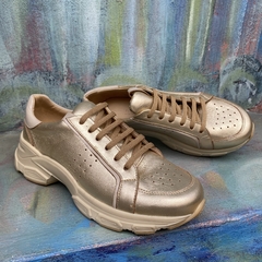 Zapatillas superconfort, metalizadas, platino. p02-4001 - Altas de Olivos