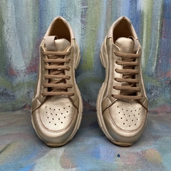Zapatillas superconfort, metalizadas, platino. p02-4001