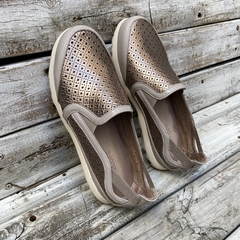 Alpargatas confort, pic metalizadas peltre. p02-917 - comprar online