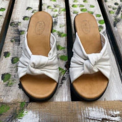 Chinelas nudo, taco chino, blancas. j05v-204 - comprar online