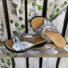 Chinelas nudo, taco chino, plata. j05v-204 - - comprar online