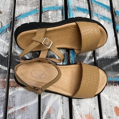 Sandalias confort faja, camel . j05v-601 en internet