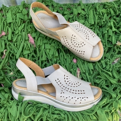 Sandalias blanco tiza gris picada. p02v-581 en internet