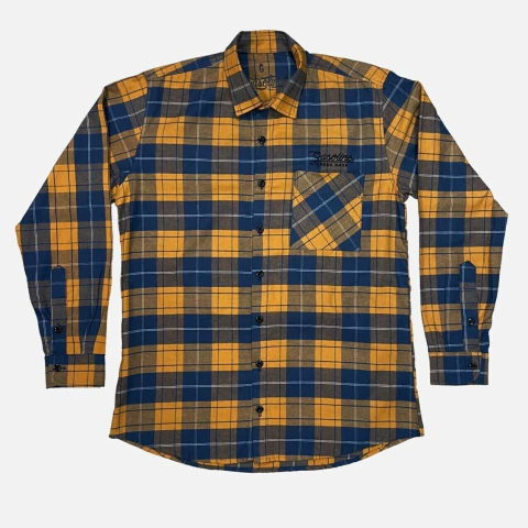 Flanela Gasoline - Yellow Blue