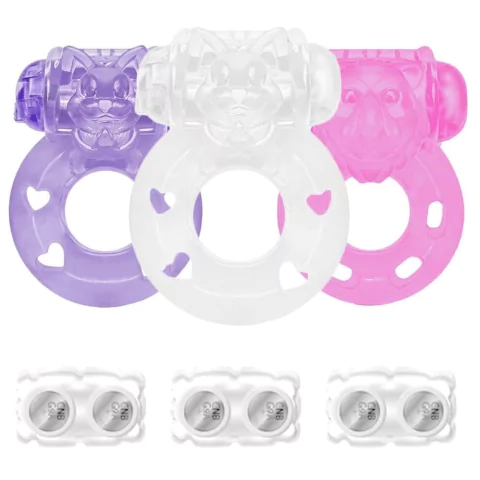 Anel Peniano com Vibro Urso Troca Batéria