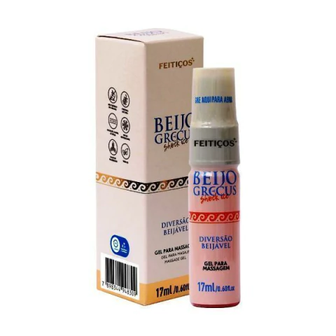 Beijo Grecus Vibrador Líquido Anal Beijável Shock Ice 17ml Feitiços