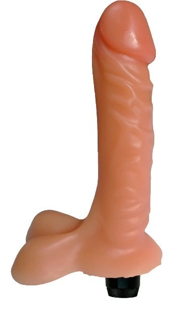 Prótese Real R8SB Ventosa, Escroto e Vibro 20,5 x 4,7 CM