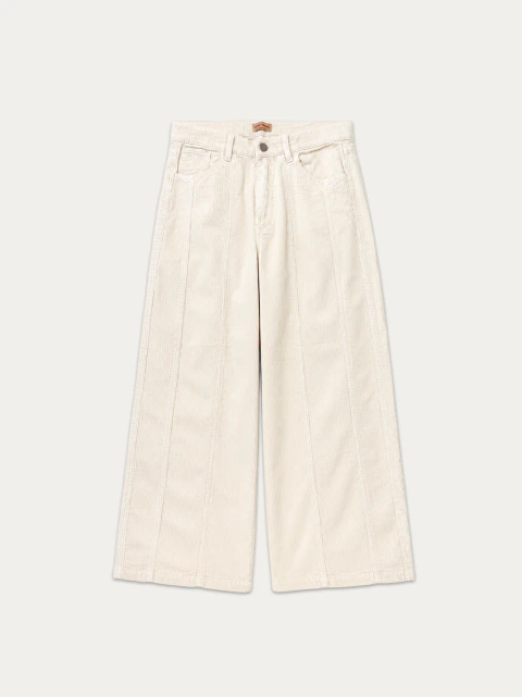 Pantalon Corderoy Crema