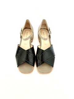 Sandalia Cruz talón negra - comprar online