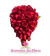 Buquê de Noiva em Formato Cascata de Rosas Vermelhas Naturais - BN00007 - comprar online