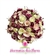 Buquê de Noiva Formato Redondo de Rosas Cor de Rosa Claro, Rosas Brancas e Cravinía Marsala - BN00228 - comprar online