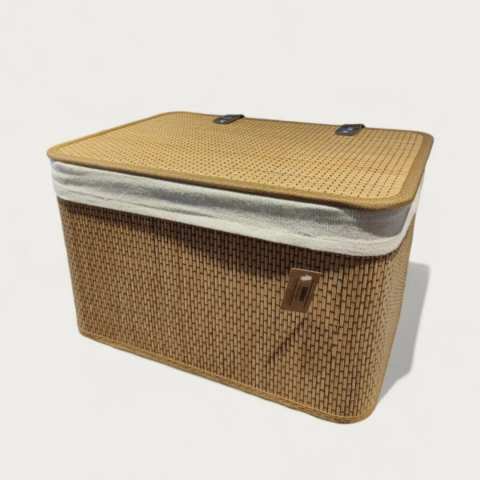 CANASTO CON TAPA BAMBOO L