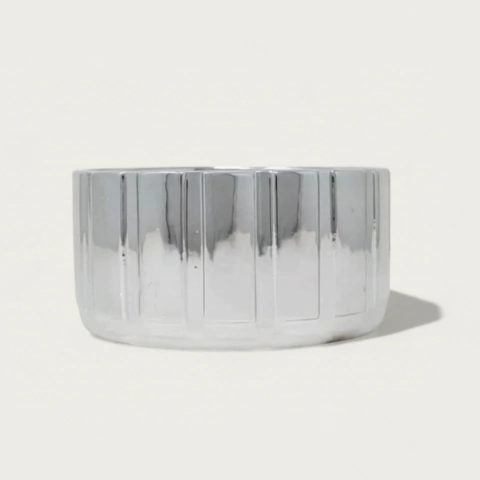 MACETA CERAMICA CROMADA 20X10CM - comprar online