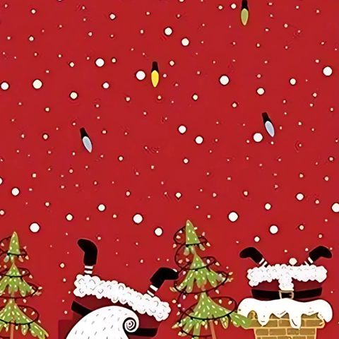 MANTEL MOOD OF SANTAS