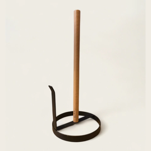 PORTA ROLLO COCINA BAMBOO Y NEGRO