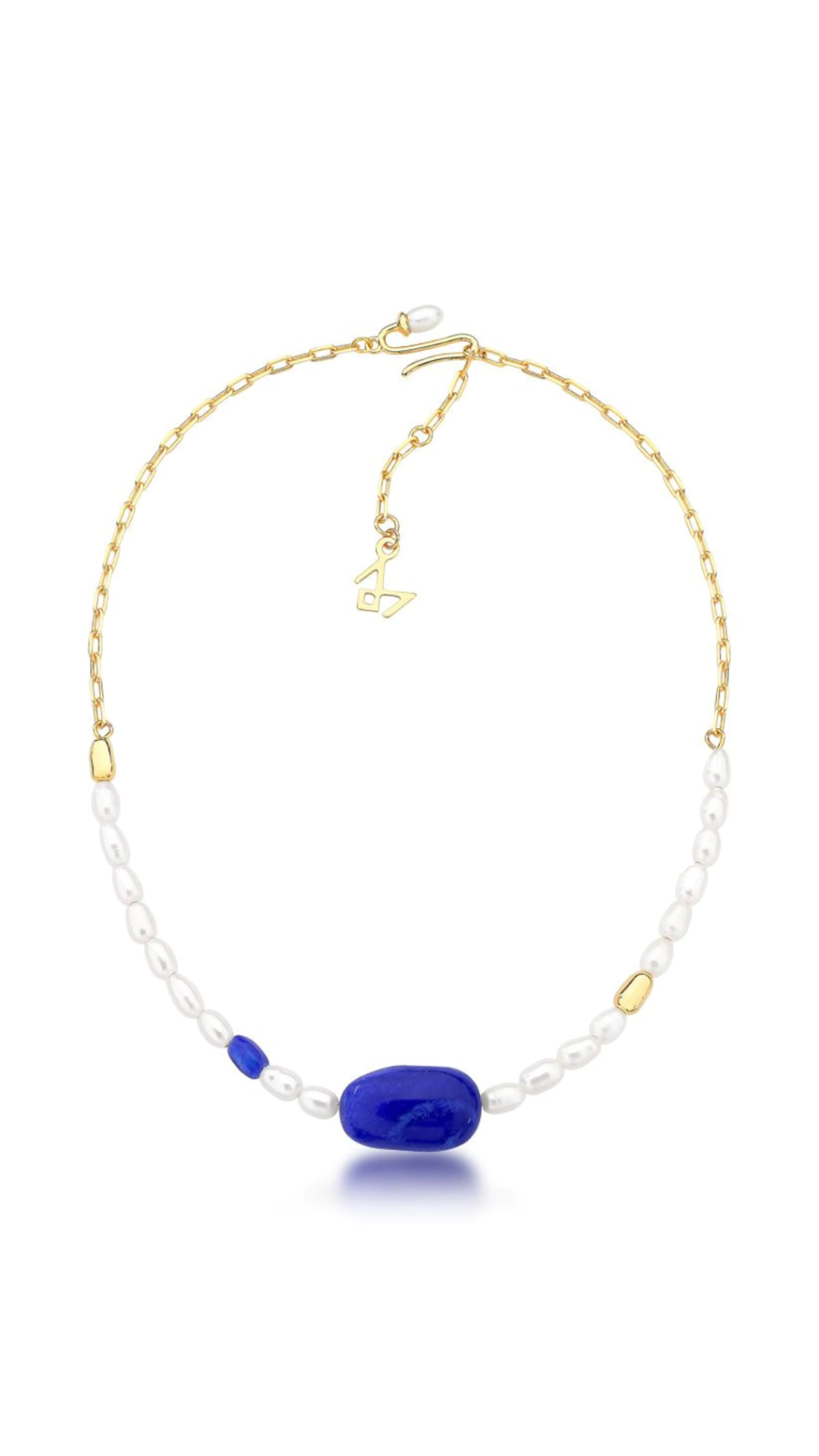 Colar Arroz de Festa - Ágata Azul