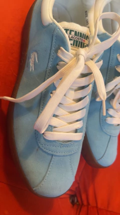 Zapatillas deportivas Lacoste Tennis Celeste sin uso nuevas - CABU