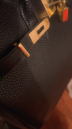 Cartera Birkin Hermes vintage de mano con detalles metálicos - tienda online