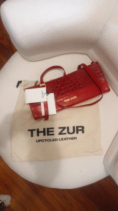 Cartera sin uso nueva cuero pieza única bandolera de cuero upcycled - CABU