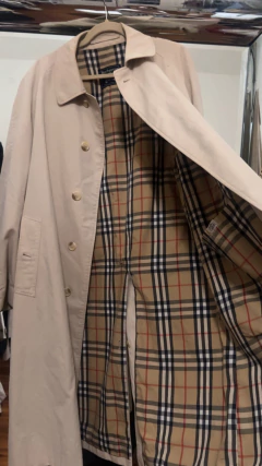 Gabardina Burberrys con forro a cuadros over