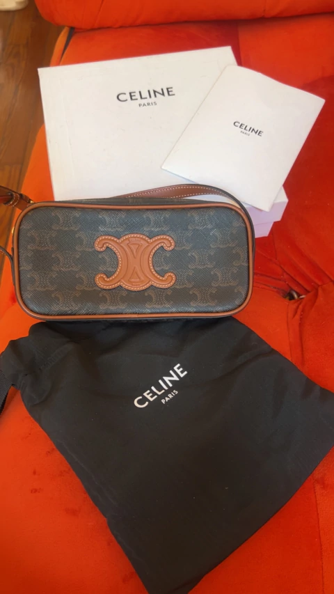 Cartera bandolera Celine Paris con caja y funda