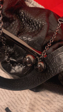 Cartera Pasticcino black Weekend MaxMara cuero doble cadena