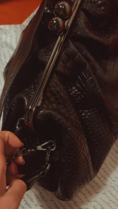 Cartera Pasticcino black Weekend MaxMara cuero doble cadena - CABU