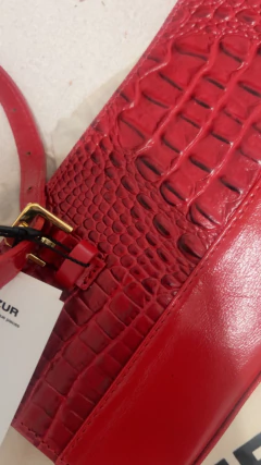 Cartera sin uso nueva cuero pieza única bandolera de cuero upcycled - CABU