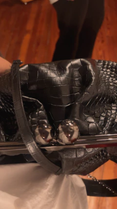 Imagen de Cartera Pasticcino black Weekend MaxMara cuero doble cadena