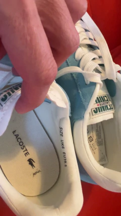 Zapatillas deportivas Lacoste Tennis Celeste sin uso nuevas