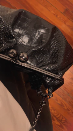 Cartera Pasticcino black Weekend MaxMara cuero doble cadena