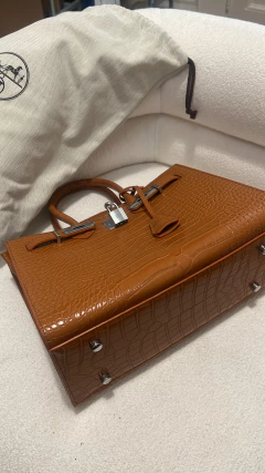 Birkin Hermes vintage de mano de cuero con candado - comprar online