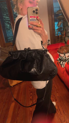 Cartera Pasticcino black Weekend MaxMara cuero doble cadena - comprar online