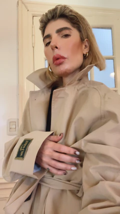 Trench largo Napoleón con cinturón - tienda online