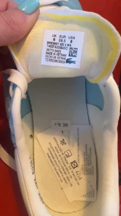 Imagen de Zapatillas deportivas Lacoste Tennis Celeste sin uso nuevas