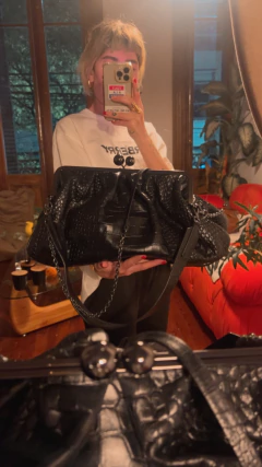 Cartera Pasticcino black Weekend MaxMara cuero doble cadena en internet