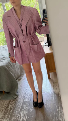 vestido sastre con chaleco incorporado ya cocidodony frunce