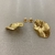 Brinco Oval Martelado Fosco Acetinado Banhado no Ouro/Ródio - BR2892